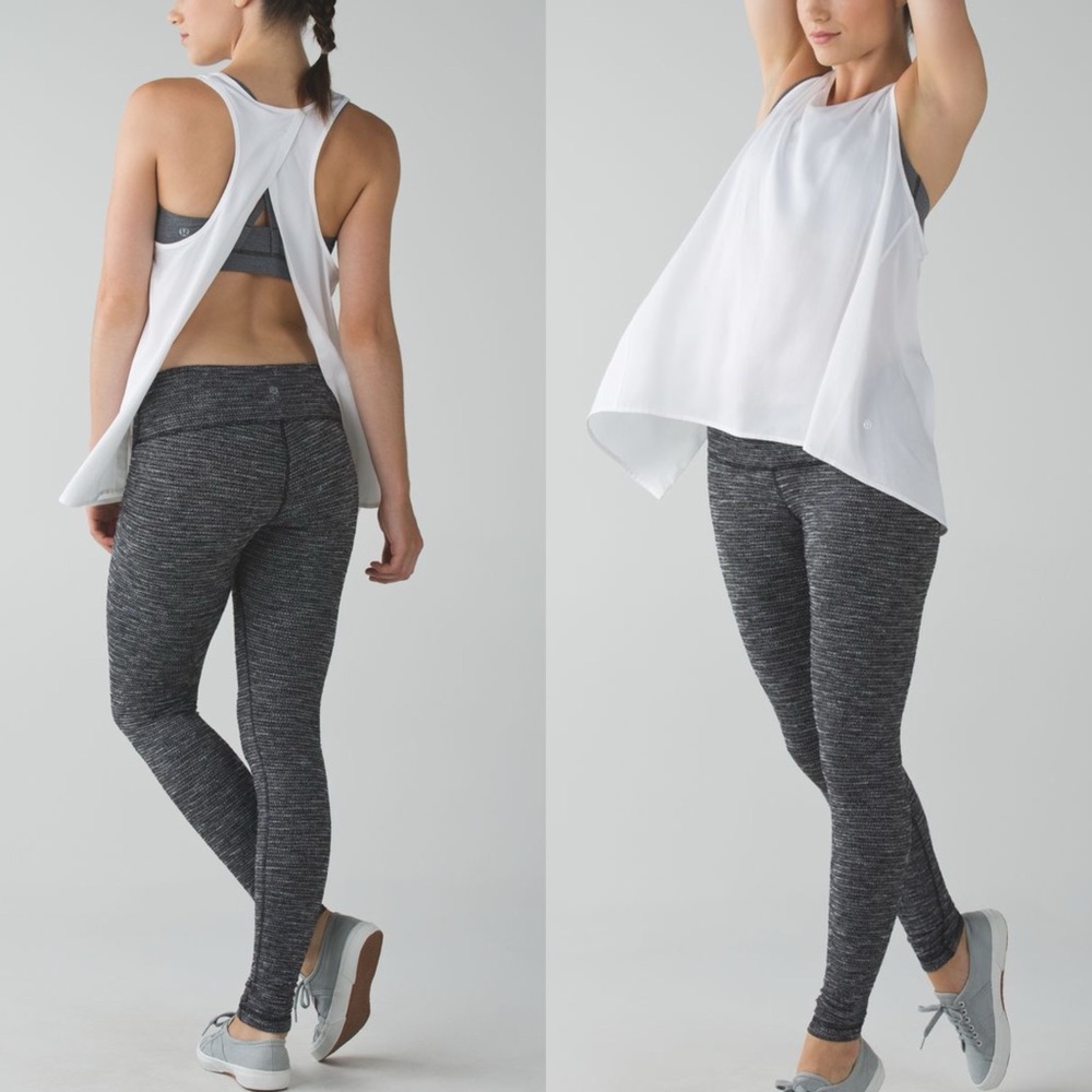 Lululemon Wunder Under Pant III Sz 6/29” In Coco Pique Black White